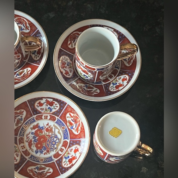 Vintage OMC OTAGIRI Japan porcelain demitasse Espresso Cup Saucer Set - Picture 5 of 8